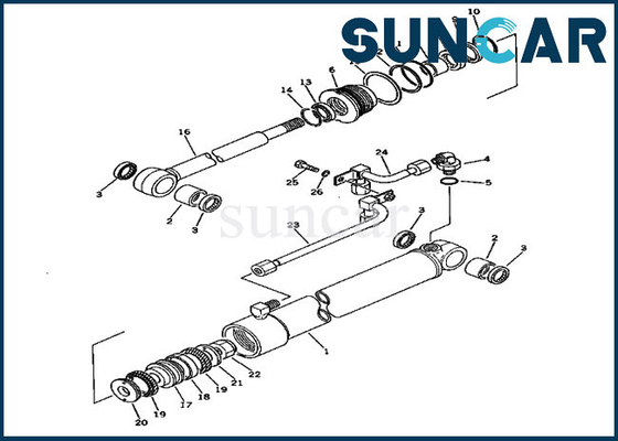 De Reparatieverbinding Kit For van de schommelingscilinder jaren '20-63-86101 Delen van de pc30-1 het Materiaaldienst van KOMATSU