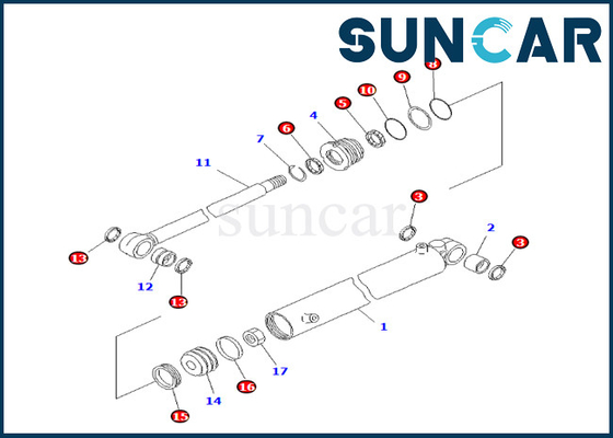 Van de de Cilinderverbinding van de boomschommeling Uitrusting 707-98-23130 7079823130 Pasvormen pc25r-8 pc27mr-1 pc27mrx-1
