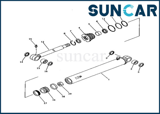 707-98-24510 de Cilinderverbinding Kit Komatsu For pc25-1 pc25r-1 pc30-7 van de 7079824510 Boomschommeling