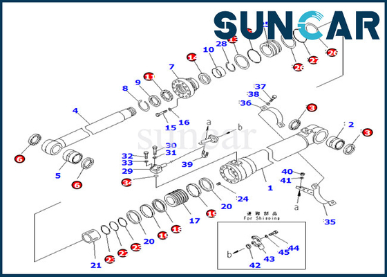 7079959330 707-99-59330 KOMATSU de Reparatie Kit Fits PC290-8K pc270-8 pc270lc-8 van de Boomcilinder