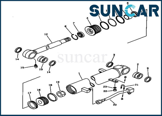 Pc30-6 Hydraulische Cilinder jaren '20-63-02040 de Verbinding Kit Excavator Replacement Service Kit van KOMATSU van de Emmerreparatie
