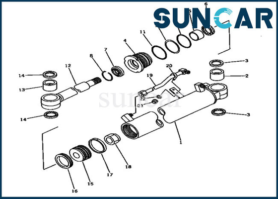 De Verbinding Kit For jaren '20-63-02050 20S6302050 pc20-6 pc30-6 Schommelingscilinder Assy Repair Kit Parts van KOMATSU