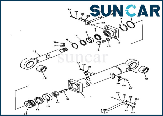 Wapenverbinding Kit Hydraulic Cylinder 207-63-66100 2076366100 voor pc300-1 pc300lc-2 Graafwerktuig Komatsu