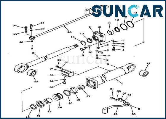 Van de de Boomcilinder van KOMATSU 207-63-56200 de Verbindingsuitrusting pc300-1 pc300lc-1 Graafwerktuig Replacement Seal Kit