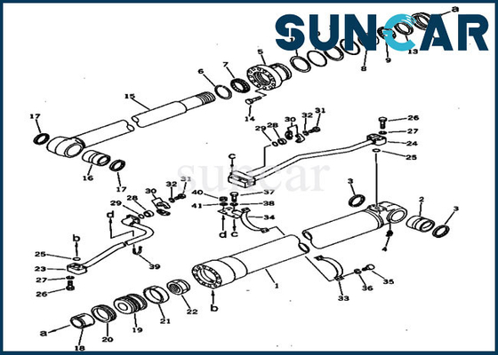 207-63-52100 de Verbinding Kit Applicable To Komatsu pc300-3 van de boomcilinder Zwaar Materiaal pc300lc-3