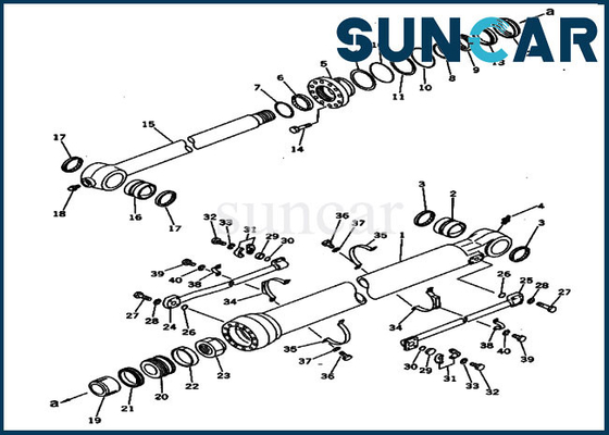 207-63-72100 2076372100 Emmerverbinding Kit Service Kit For pc300-3 pc300lc-3 Cilinder Assy Komatsu