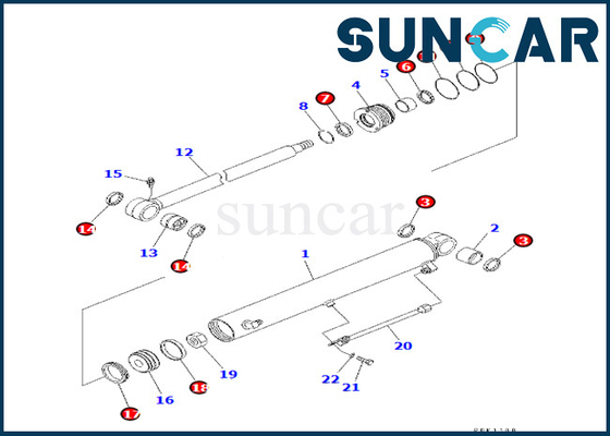 De Verbindingsuitrusting 7079824900 707-98-24900 de Verbinding Kit For cd30r-1 pc30r-8 pc35r-8 van de boomschommeling van de Stortplaatscilinder