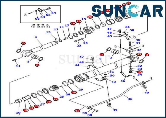 Van de het Wapencilinder van graafwerktuigParts 707-99-67095 de Dienst Kit For pc300-7 de Uitrusting van de de Vervangingsverbinding van KOMATSU