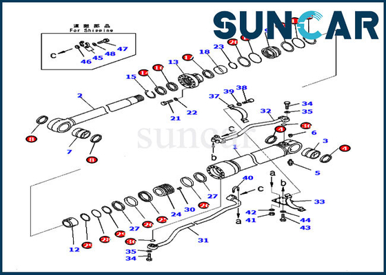 707-99-59271 boom die Kit Repair Cylinder Seal Kit-Pasvormen voor KOMATSU pc300-8 verzegelen Zwaar Materiaal
