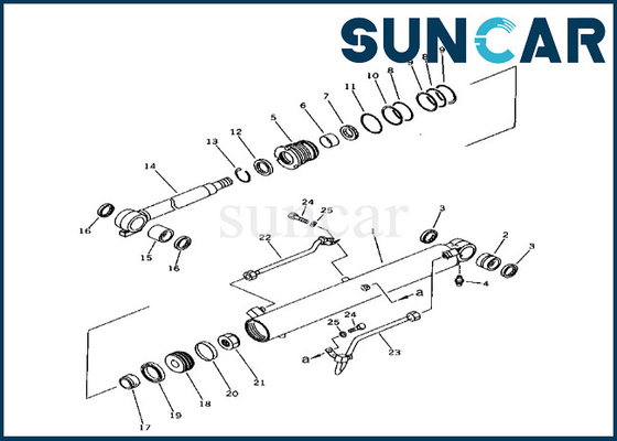 van de de Boomcilinder van 21X-63-02010 21X6302010 de Verbinding Kit Komatsu Fits pc38uu-1 Verzegelende Uitrusting van de Boomcilinder