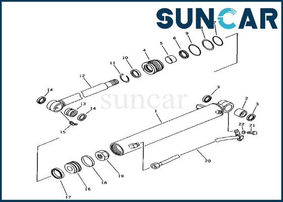 van de de Emmercilinder van 21X6302030 21X-63-02030 de Verbinding Kit Fits pc38uu-1 van de de Emmercilinder van KOMATSU Verzegelende Uitrusting