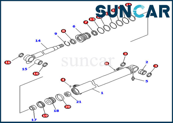 707-98-24330 de Verbinding Kit Fits pc35mr-3 van de 7079824330 Boomcilinder pc30mr-2 KOMATSU Zwaar Materiaal