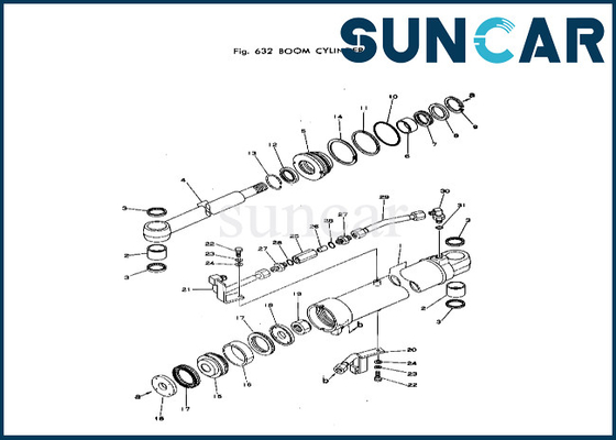 de Boomcilinder die van 20T-63-56101 20T6356101 Kit Komatsu For verzegelen pc40-1 de Dienstuitrusting van de Boomcilinder