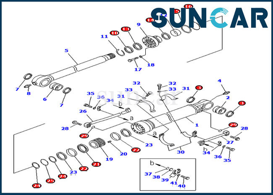 Uitrusting 707-99-67310 pc400-6 pc450-6 de Cilinderuitrustingen 7079967310 van graafwerktuigbucket seal repair van KOMATSU