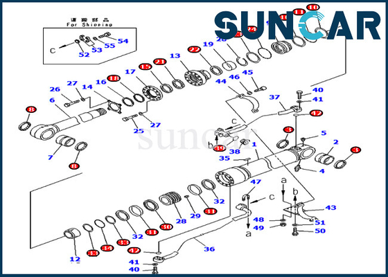 707-99-65210 van de de Boomverbinding van KOMATSU de Reparatie Kit For pc400-7 pc400lc-7 Graafwerktuig Replacement Service Parts