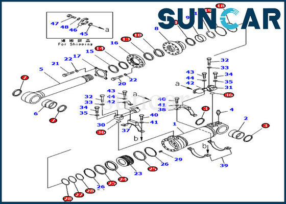 Bodemstortplaats 707-99-47820 Verzegelend Kit Hydraulic Cylinder For Loader pc400-7 pc400lc-7 KOMATSU Materiaal