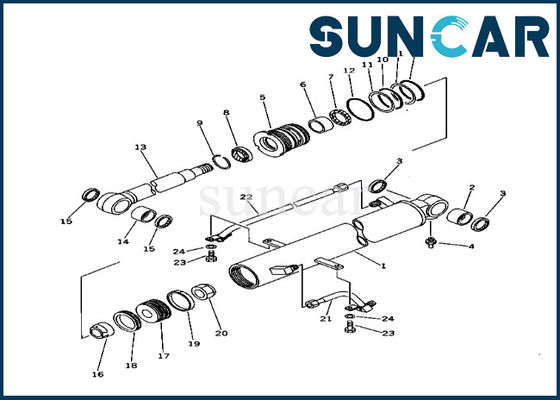 Van de de Uitrustings20t-63-02060 20T6302060 KOMATSU Boom van de boomcilinder Verzegelende de Cilinderverbinding Kit For pc40-6