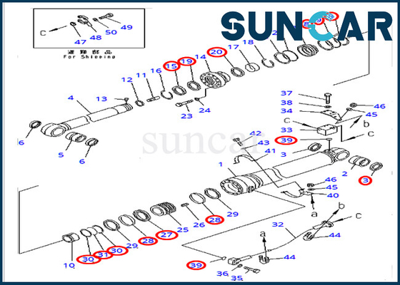 707-99-69740 de Verbindingsreparatie Kit Fits Komatsu pc400-7 van de wapencilinder de Uitrusting van Graafwerktuighydraulic oil seal