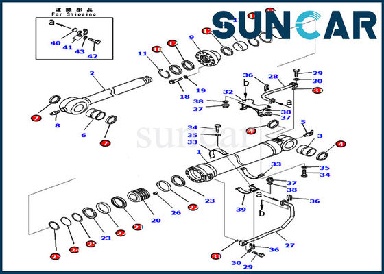 707-99-75910 emmerverbinding Kit For Hydraulic Cylinder Komatsu pc450-8 pc550lc-8 pc400lc-8 de Dienstdelen