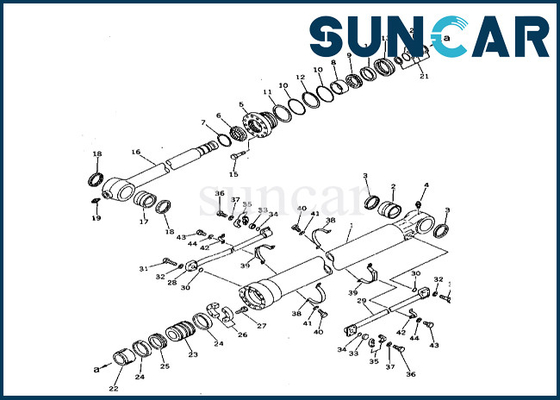 208-63-72100 de Verbinding Kit For pc400-3 van de 2086372100 Boomcilinder pc400lc-3 Boomcilinder die Kit Komatsu verzegelen