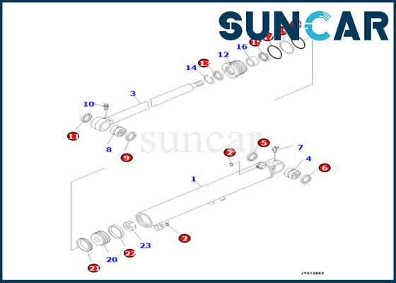 Van de Cilinderkomatsu van de boomschommeling de Dienstuitrusting 707-98-29680 de Cilinderverbinding Kit For pc55mr-3 pc55mr-5 van de 7079829680 Boomschommeling