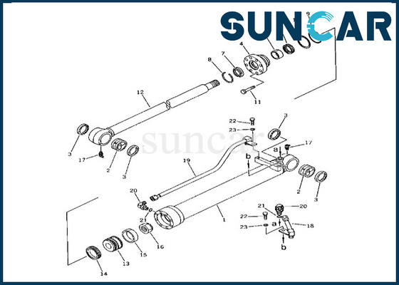 De Reparatieuitrusting 201-63-02030 van de emmercilinder 2016302030 Emmercilinder die Kit Komatsu For pc60-5 pc50uu-1 verzegelen