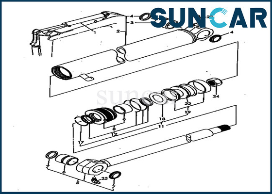 Pc40fr-1 Delen YM172164-72330 YM17216472330 van KOMATSU Wapenverbinding Kit Hydraulic Cylinder