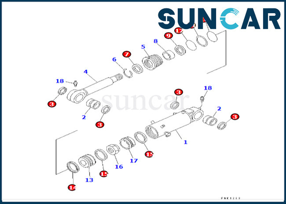 707-98-43170 7079843170 van de Verbindingskit for PC60-7E pc60-7 KOMATSU van de Bladcilinder van de het Bladcilinder de Verzegelende Uitrusting