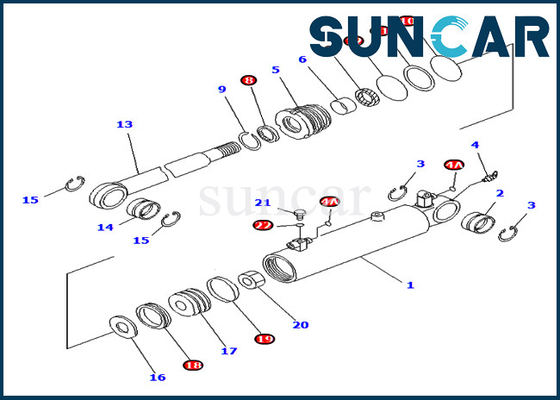 707-98-13610 de Verbinding Kit Fits For van de 7079813610 Hoekcilinder pc40mr-1 Binnenstee gedeelten van pc45mr-1 KOMATSU