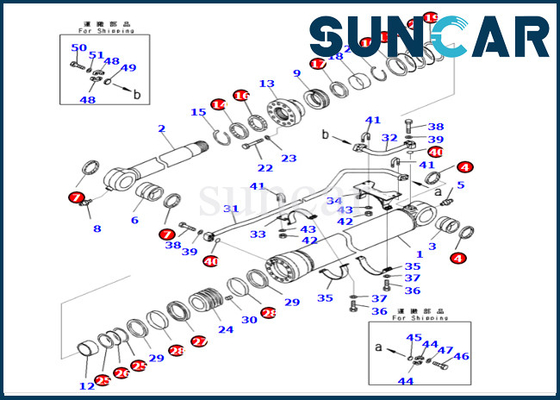 De Verbindingsuitrusting van uitstekende kwaliteit 707-99-69560 7079969560 van de Emmercilinder voor PC700LC-8E0 PC650LC-8E0 KOMATSU