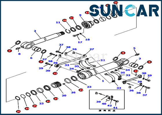 707-99-67470 de Reparatieverbinding Kit For KOMATSU pc450-8 pc460lc-8 pc430-8 van de 7079967470 Wapencilinder