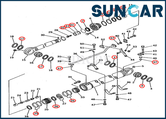 707-99-78640 7079978640 Reparatieverbinding Kit Hydraulic Cylinder Fits Equipment pc650-3 pc650-5 KOMATSU