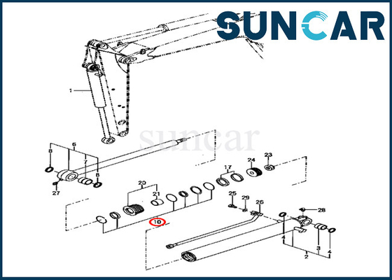 Pc70fr-1 van de het Graafwerktuigym172187-72770 YM17218772770 Emmer van KOMATSU de Verbindingsreparatie Kit Hydraulic Cylinder