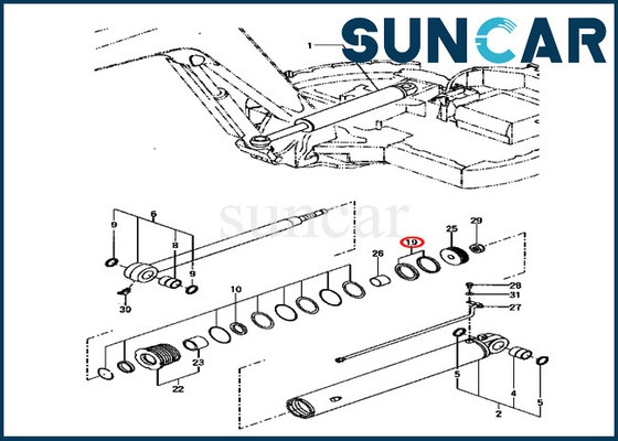 Van de de Schommelingscilinder van YM172187-72290 YM17218772290 de Verbinding Kit Fits For KOMATSU pc70fr-1 Bouwmachines